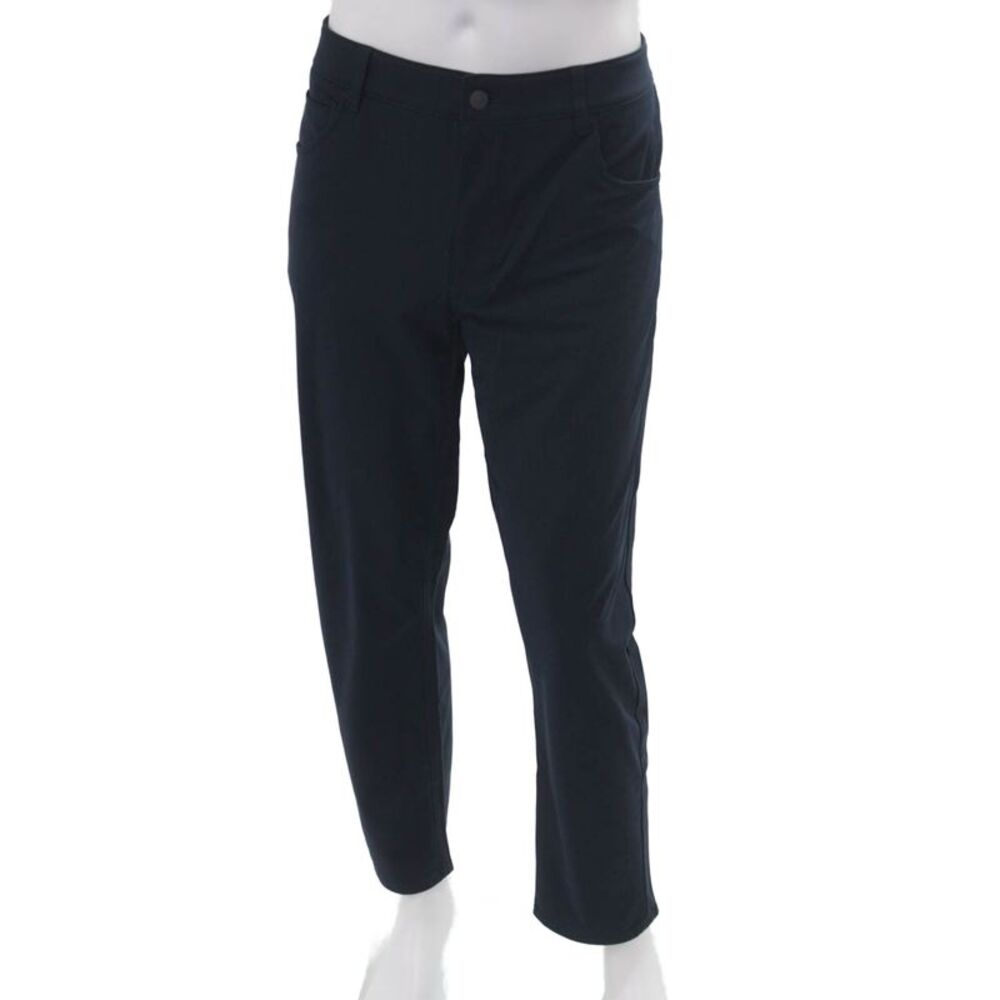 Johnnie-o Mens Dress Pants Dark Blue Button Solid Polyester Size 35